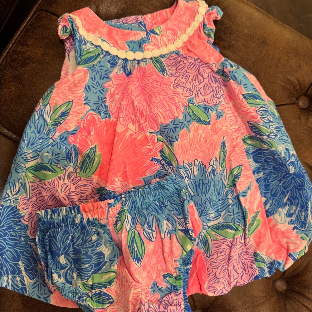 Floral Sleeveless Dress with Bloomers